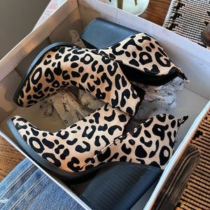Qupid leopard heel boots!!!!